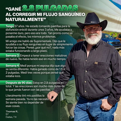 SUPREMEMALE™ - Consigue 7,6 cm más de longitud y una erección firme